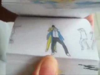 PSY - Gangman Style (Нарисованный на бумаге) Анимация